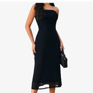 Elegant Black Strapless Dress